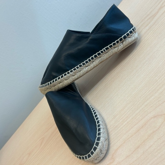 Vince size 6 NWT (no box bottom stickers still affixed)Black leather Espadrilles - Picture 13 of 15